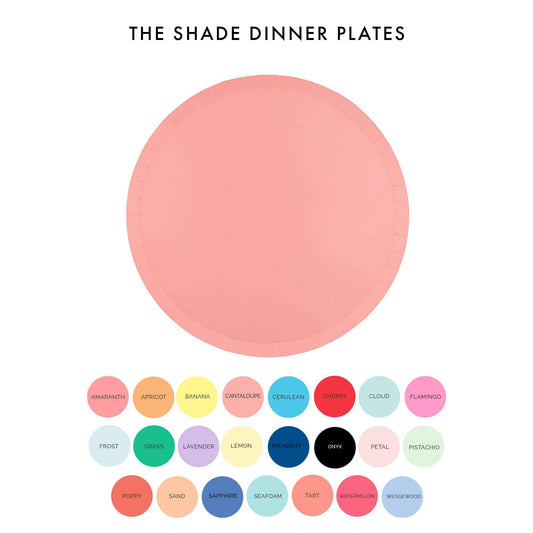 Shades Dinner Plates - 8 Pk. - 23 Color Options: Flamingo